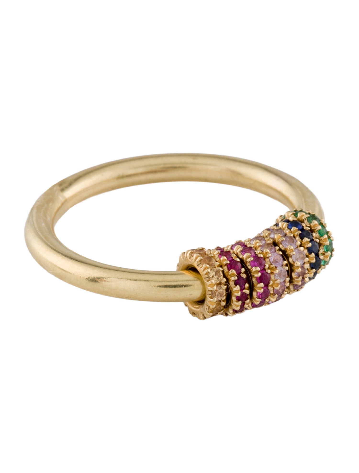 Spinelli Kilcollin 18K Ruby, Emerald & Sapphire Sirius Royal Ring