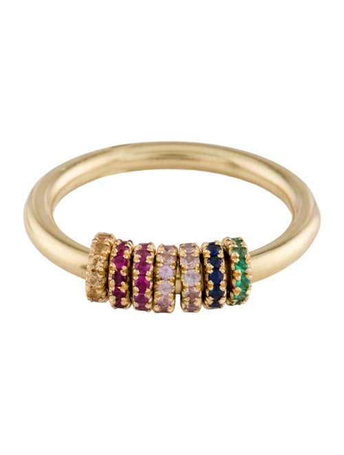 Spinelli Kilcollin 18K Ruby, Emerald & Sapphire Sirius Royal Ring