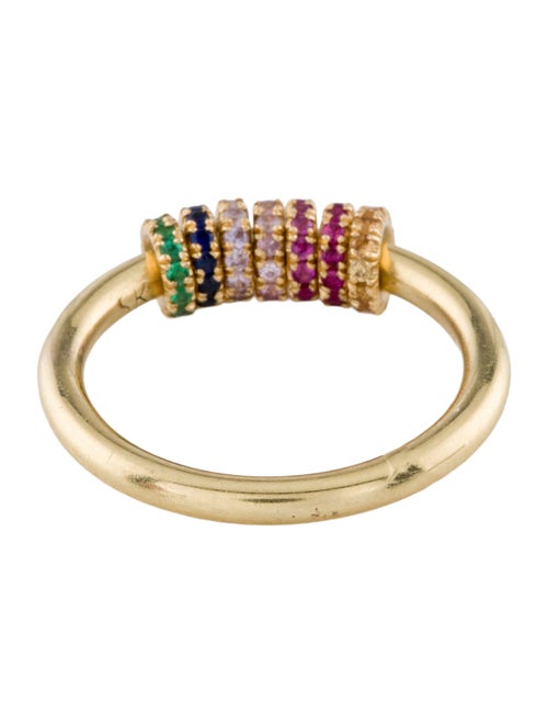 Spinelli Kilcollin 18K Ruby, Emerald & Sapphire Sirius Royal Ring