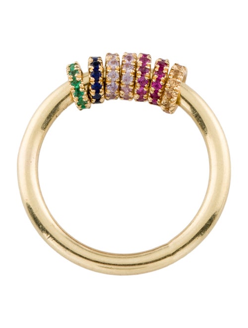 Spinelli Kilcollin 18K Ruby, Emerald & Sapphire Sirius Royal Ring