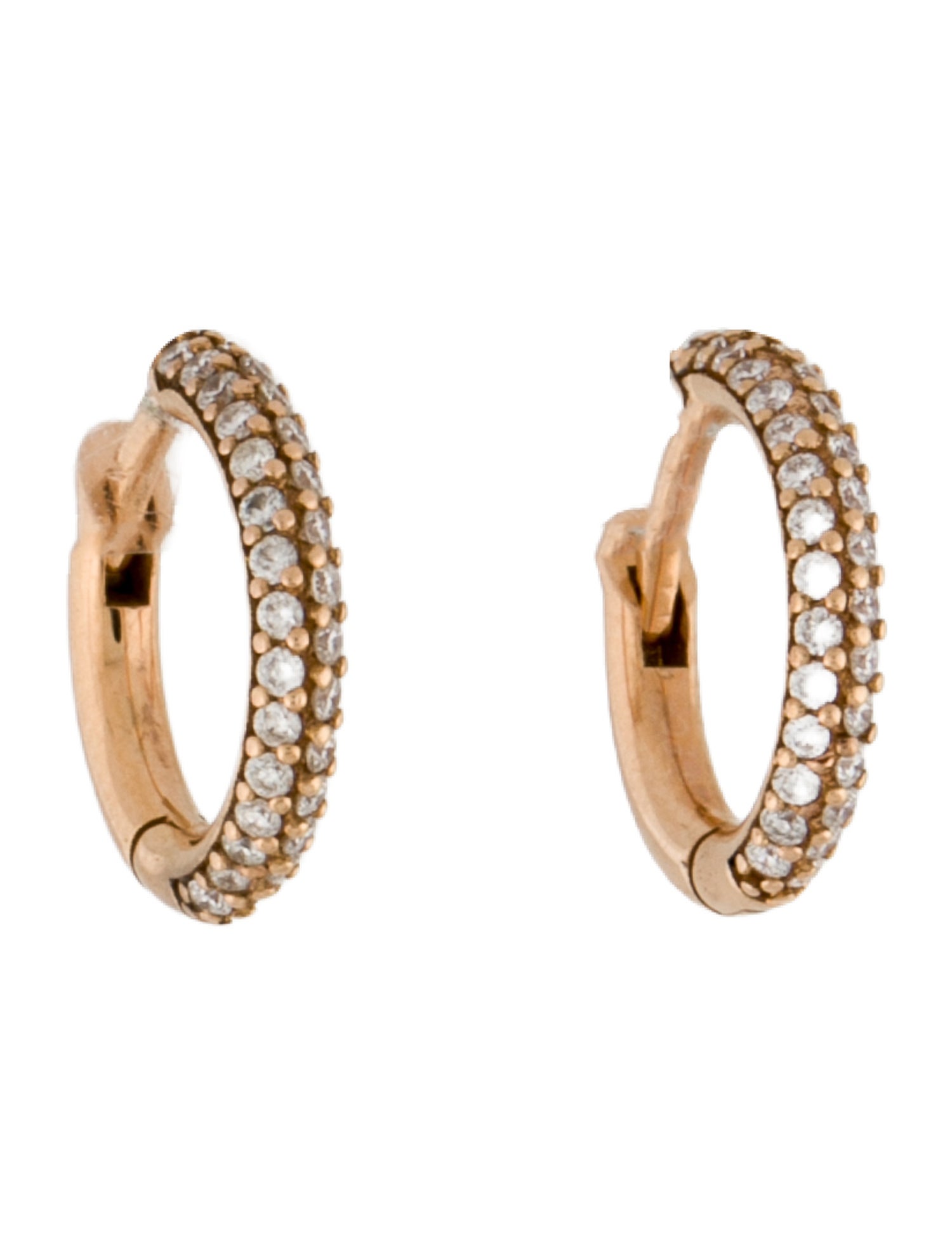 Spinelli Kilcollin 18K Diamond Micro Hoop Earrings