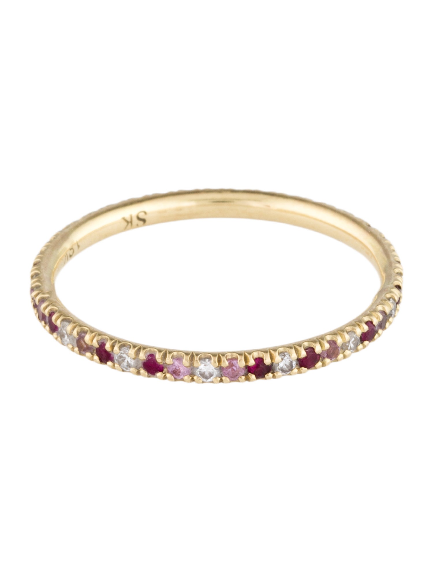 Spinelli Kilcollin 18K Ruby, Sapphire & Diamond Eternity Band