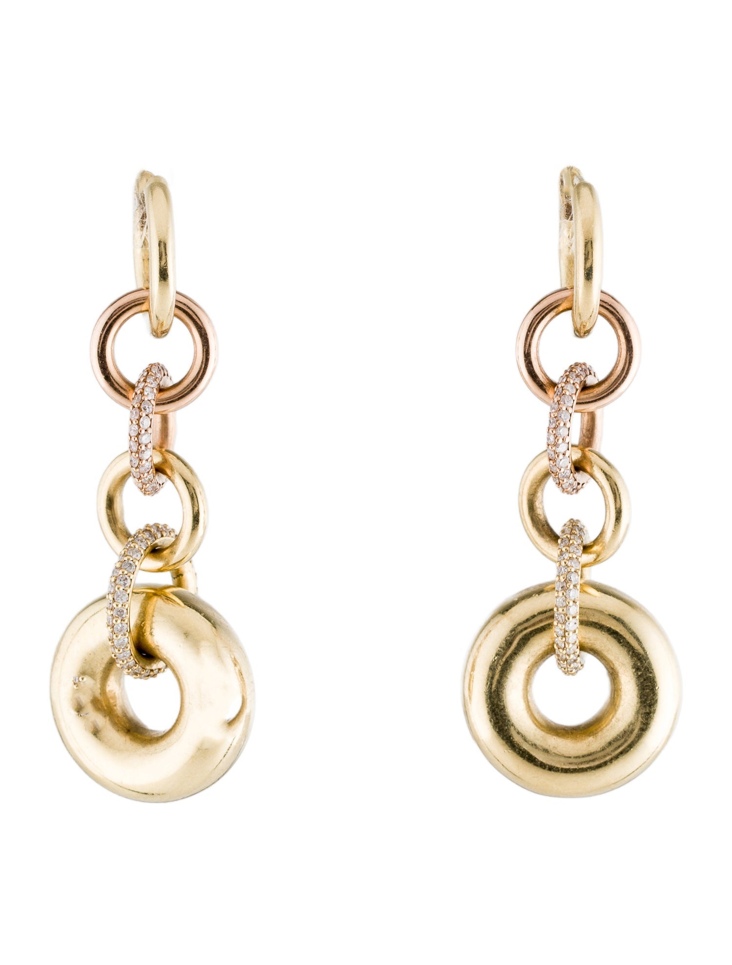 Spinelli Kilcollin 18K Diamond Alexa Drop Hoop Earrings