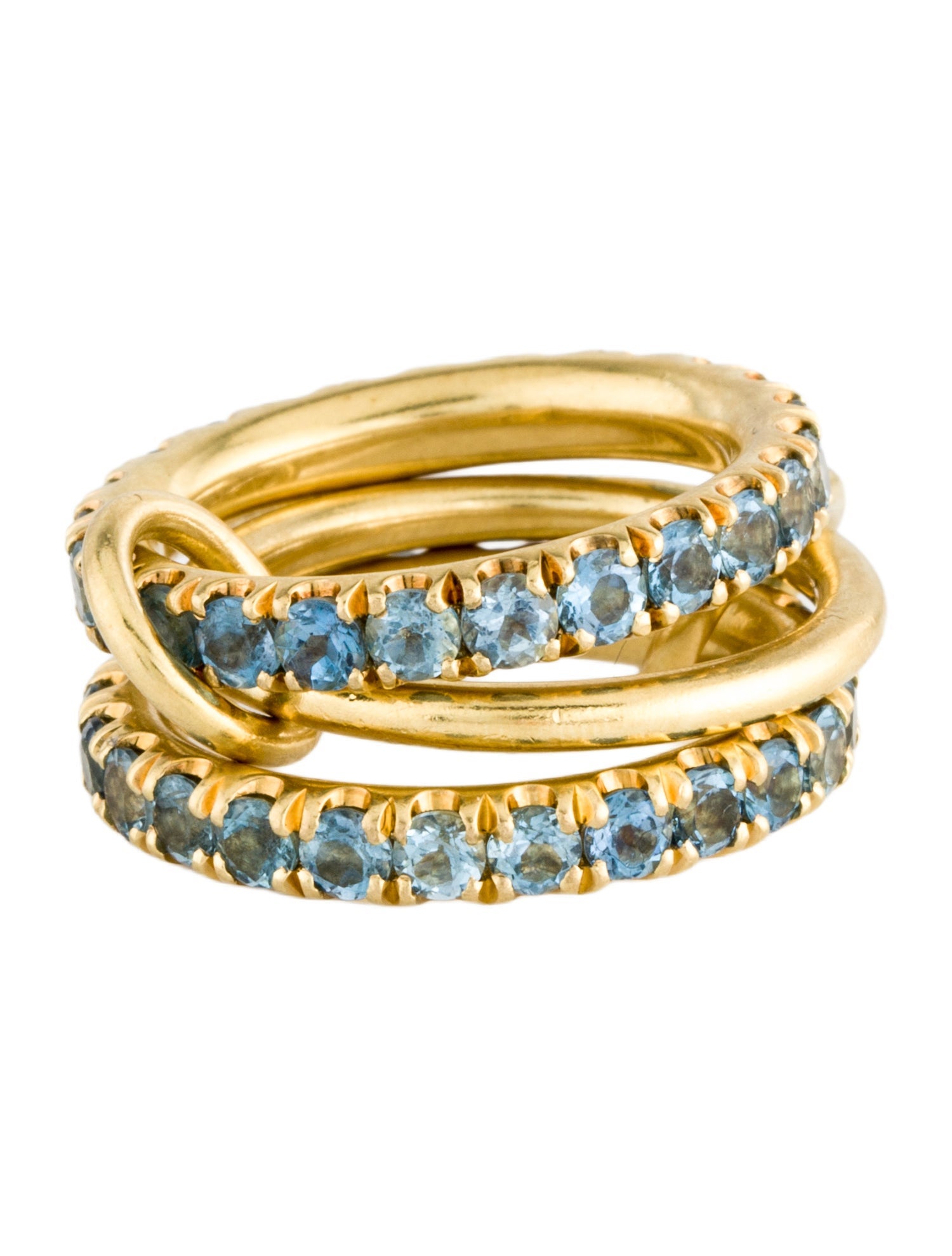 Spinelli Kilcollin 18K Aquamarine Linked Ring