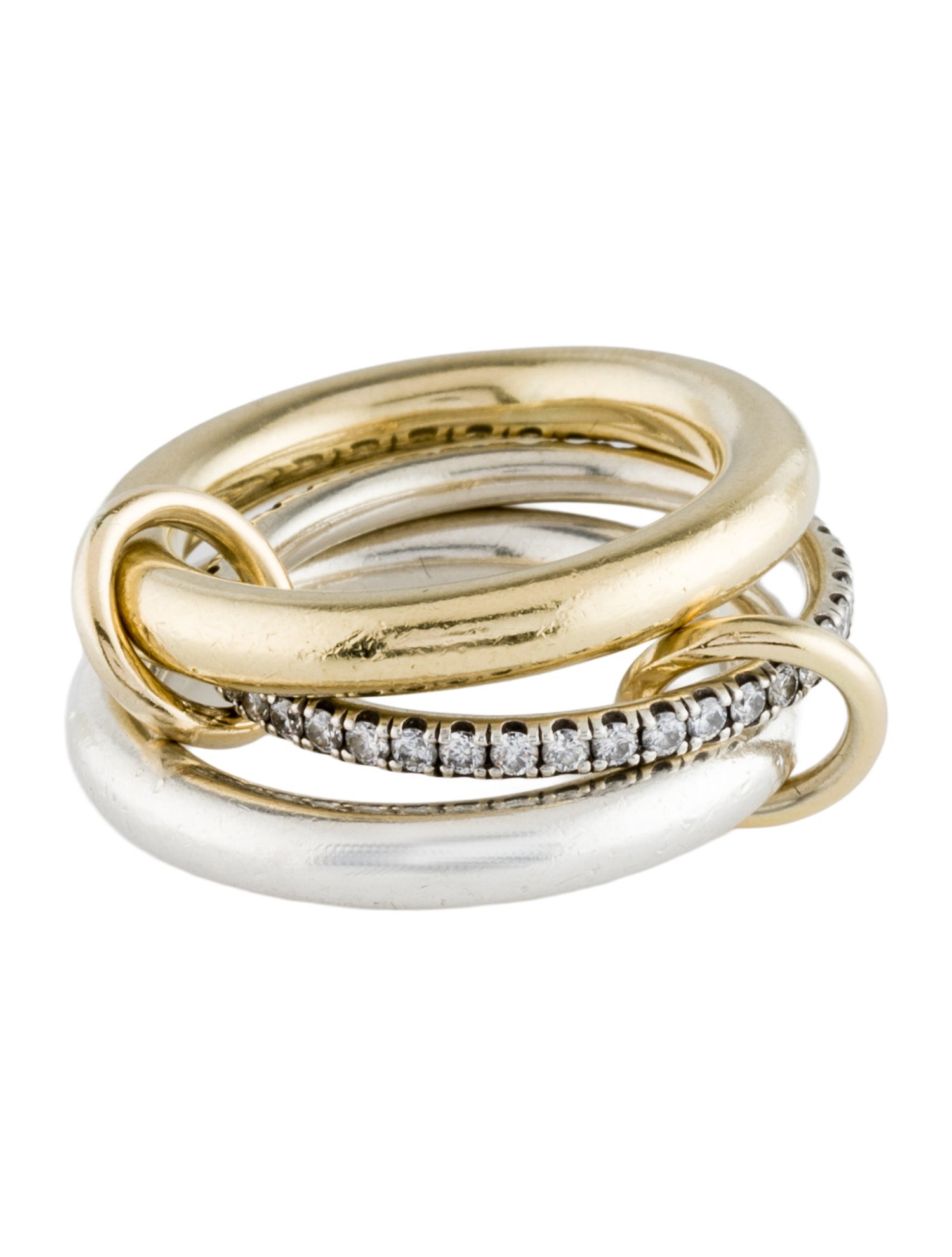 Spinelli Kilcollin Diamond Libra 3-Link Ring