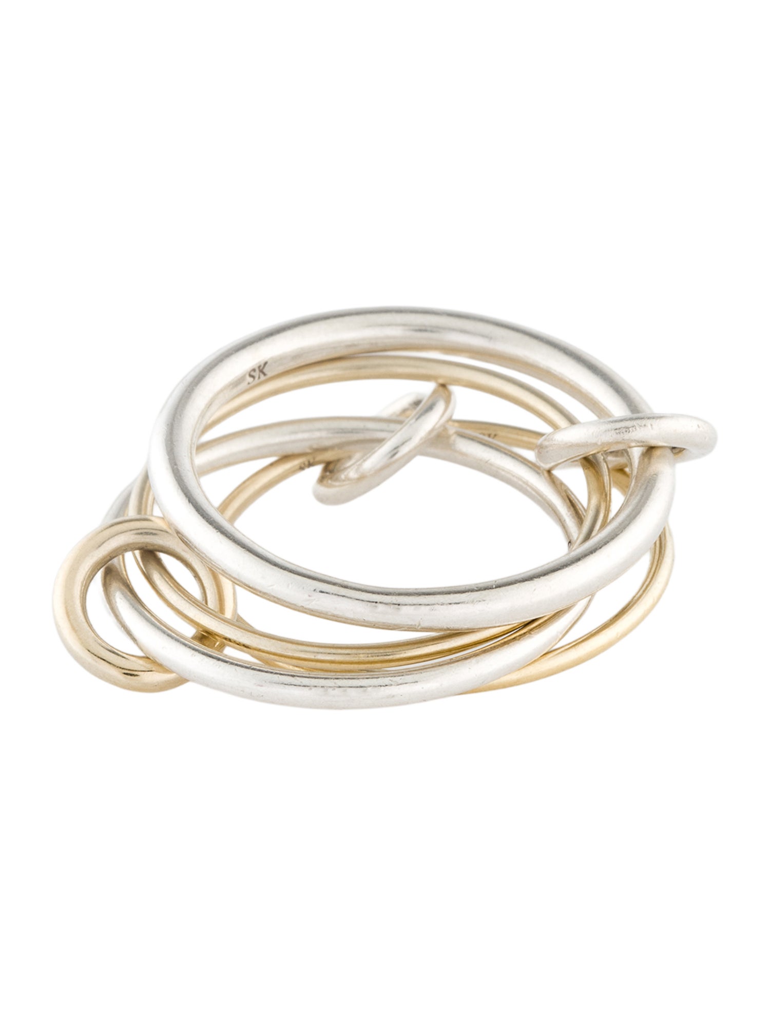 Spinelli Kilcollin Two-Tone Cici Noir 4 Band Stacked Ring
