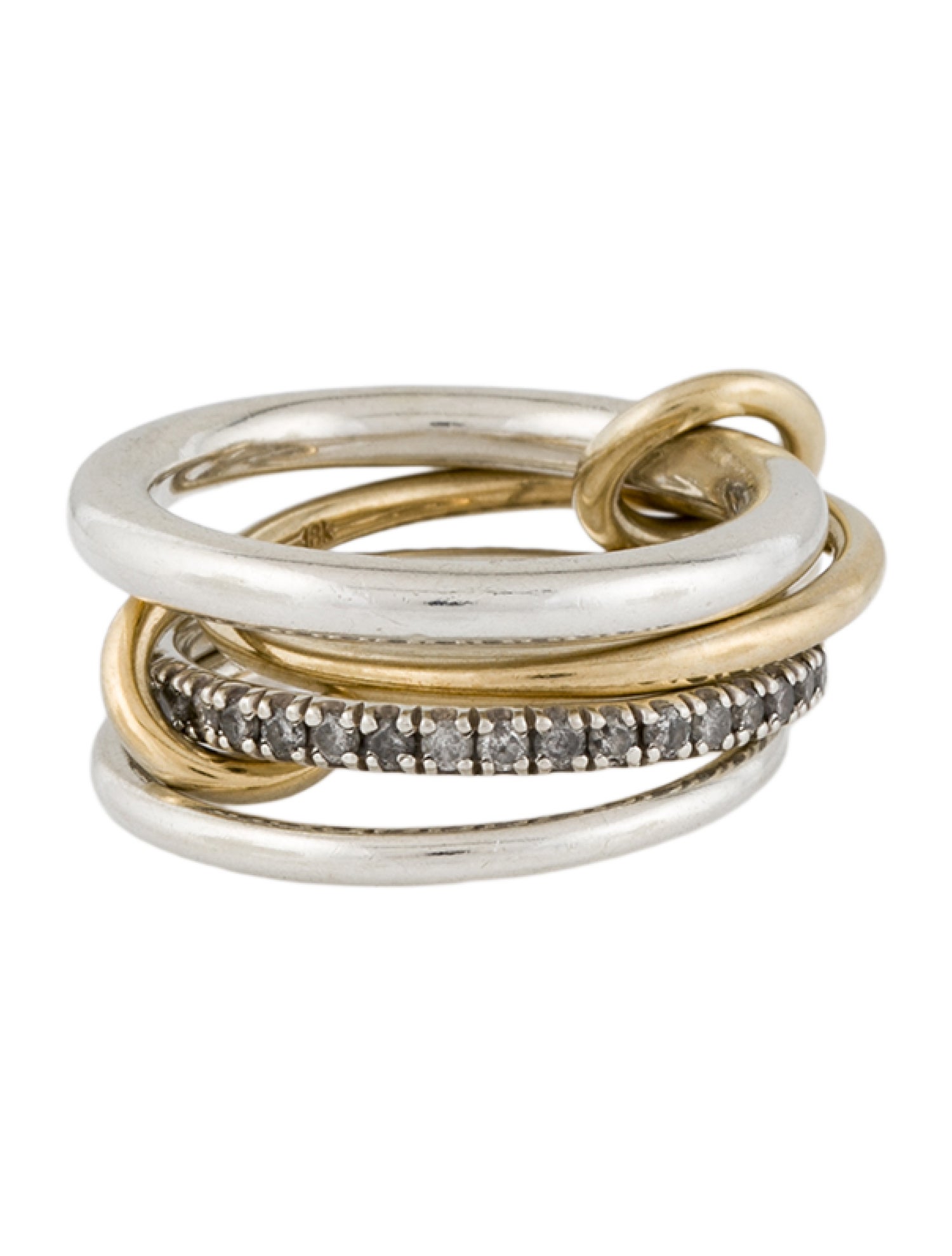 Spinelli Kilcollin Two-Tone Diamond Multi-Band Ring
