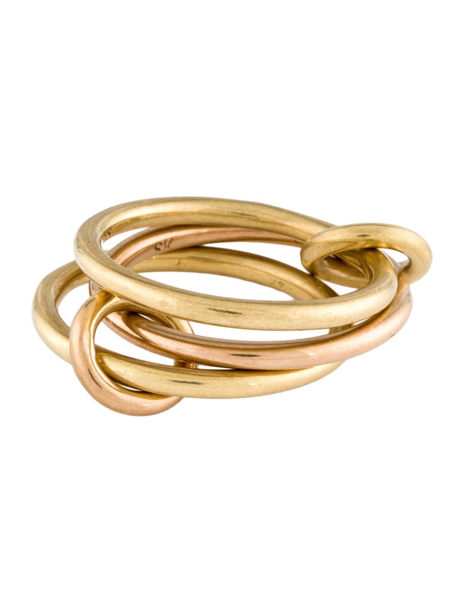 Spinelli Kilcollin 18K Two-Tone Solarium Linked Rolling Ring