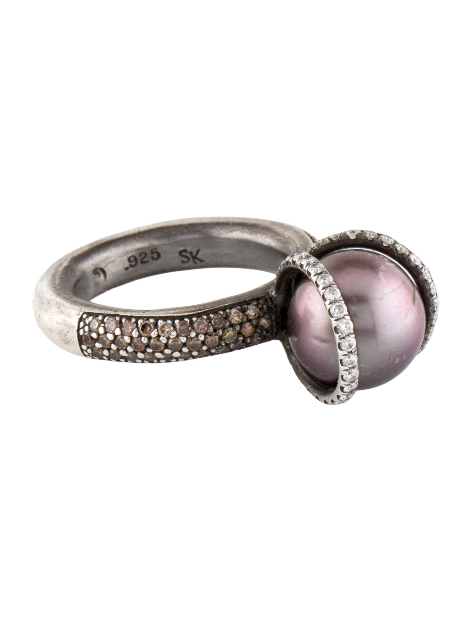 Spinelli Kilcollin Pearl & Diamond Cocktail Ring