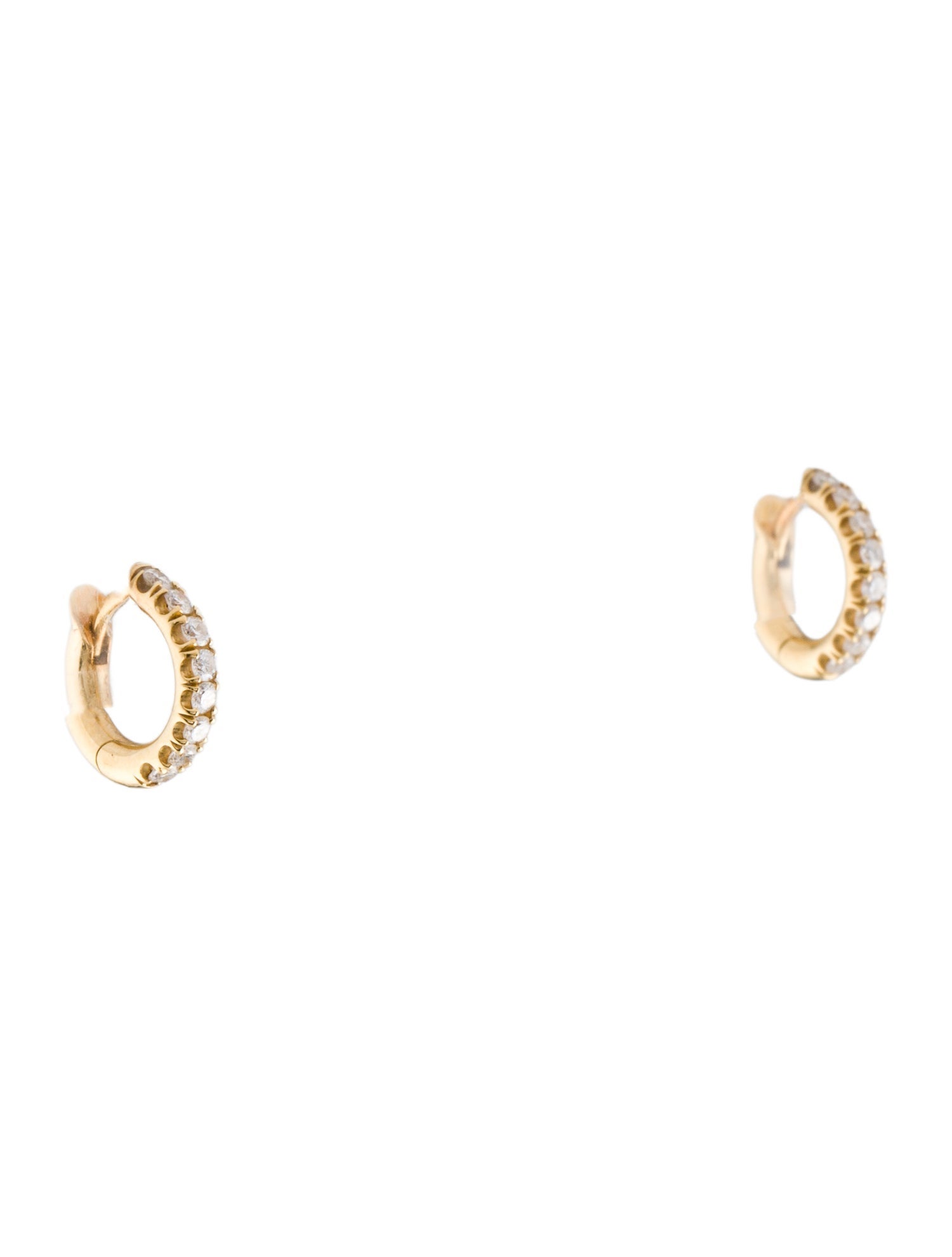 Spinelli Kilcollin 18K Diamond Mini Micro Huggie Earrings