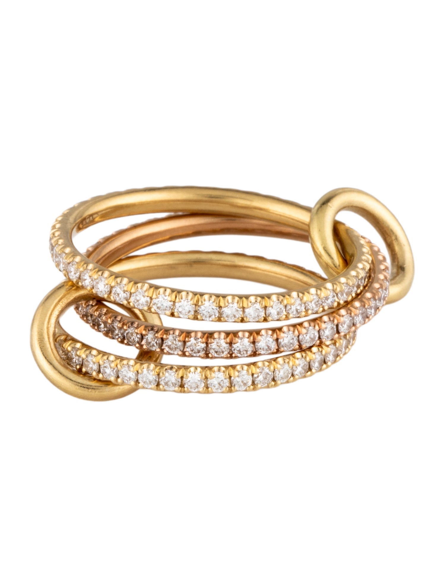 Spinelli Kilcollin 18K Diamond Ursula Three-Band Ring