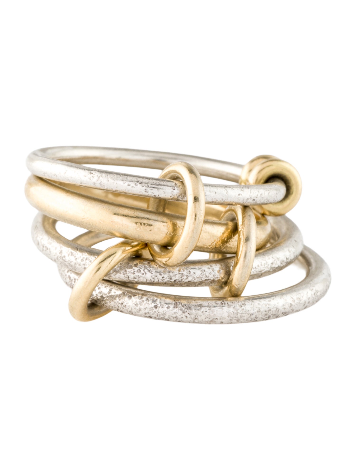 Spinelli Kilcollin Two-Tone Linked Four Band Ring