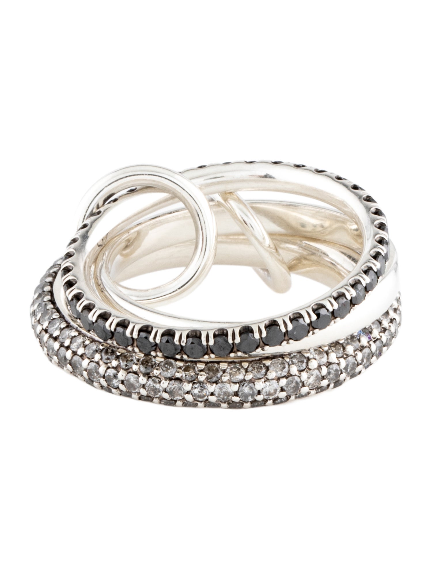 Spinelli Kilcollin 1.88ctw Diamond Solaris Gris Pavé Noir Ring