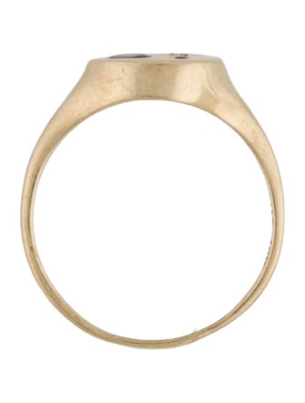 Scosha 10K Tourmaline, Ruby, & Diamond Night Market Round Signet Ring