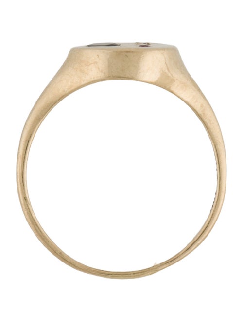 Scosha 10K Tourmaline, Ruby, & Diamond Night Market Round Signet Ring