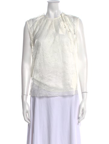 Sándor Tops Crew Neck Sleeveless Blouse M