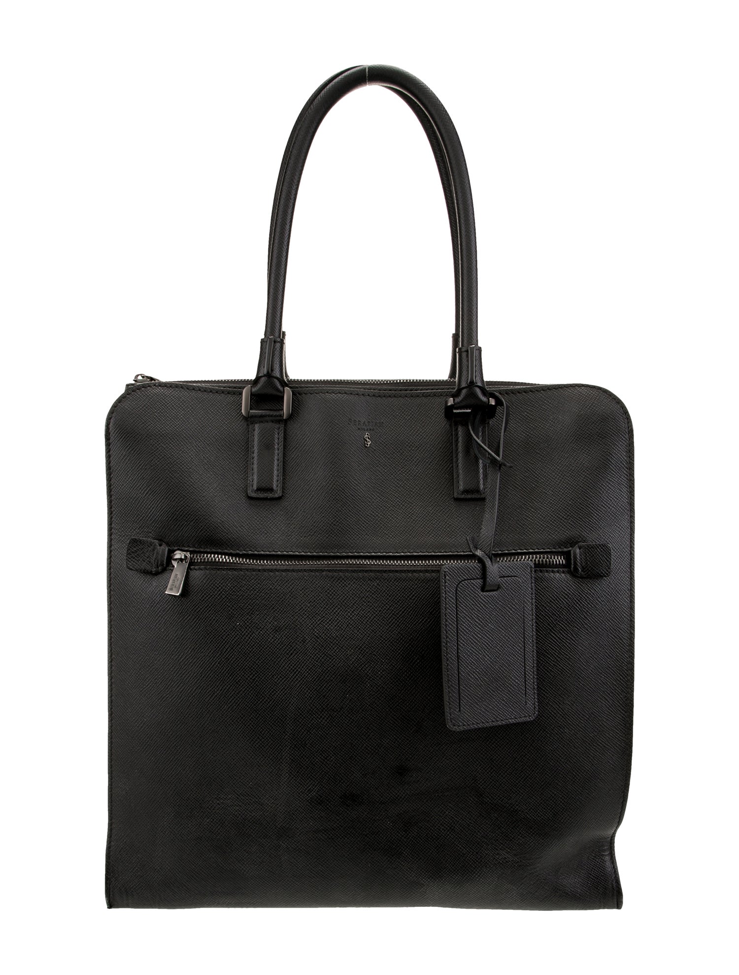 Serapian Saffiano Leather Shoulder Bag