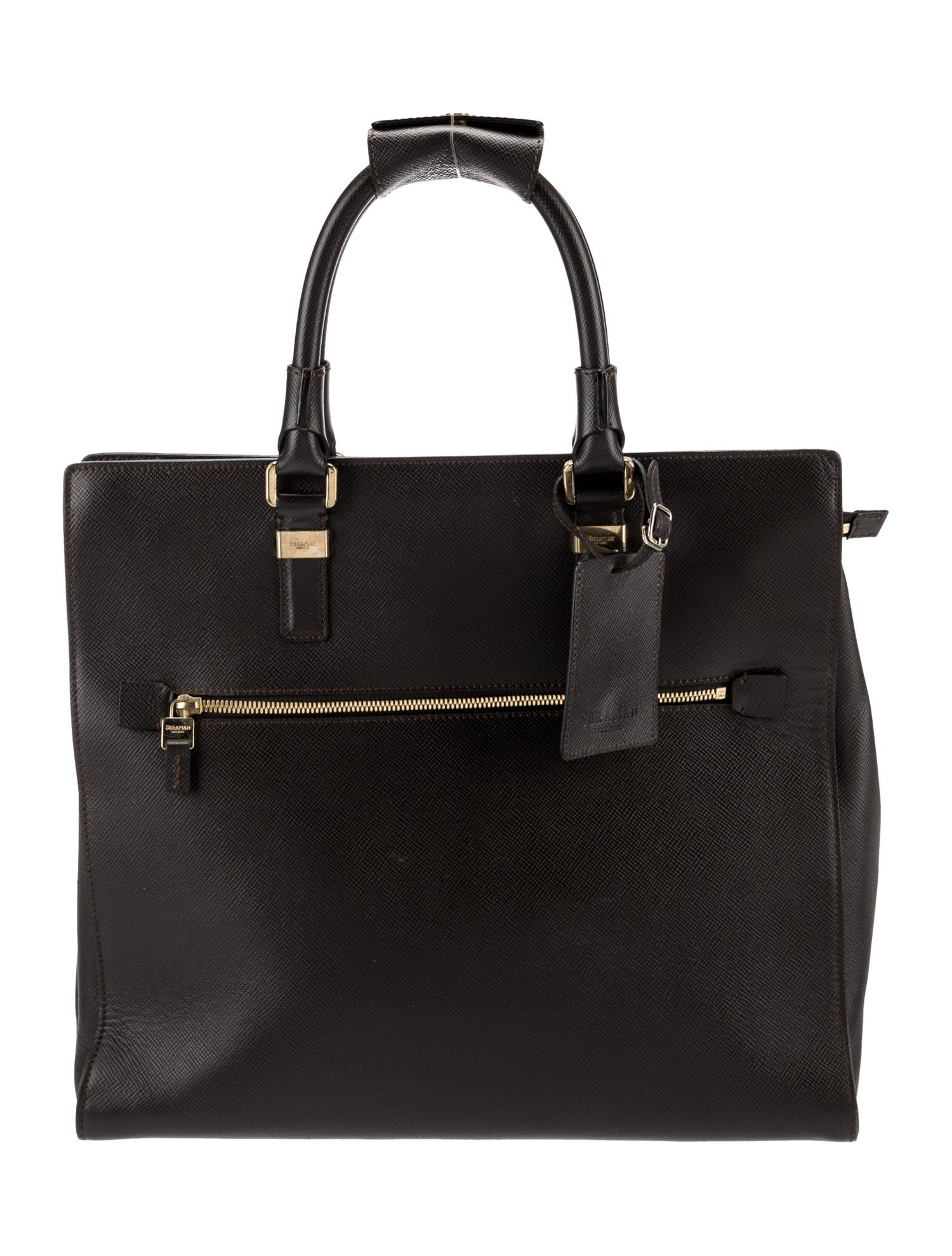 Serapian Saffiano Leather Tote
