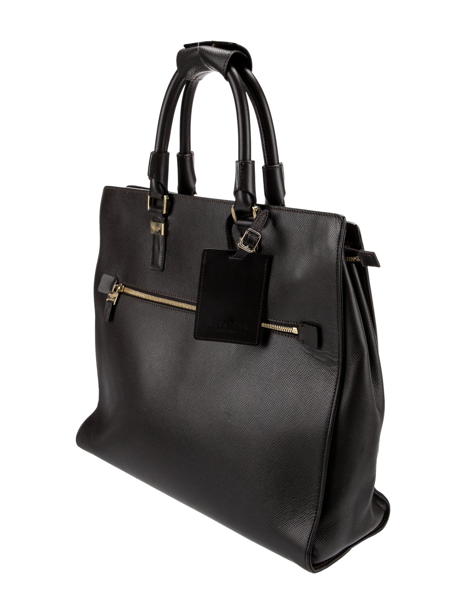 Serapian Saffiano Leather Tote