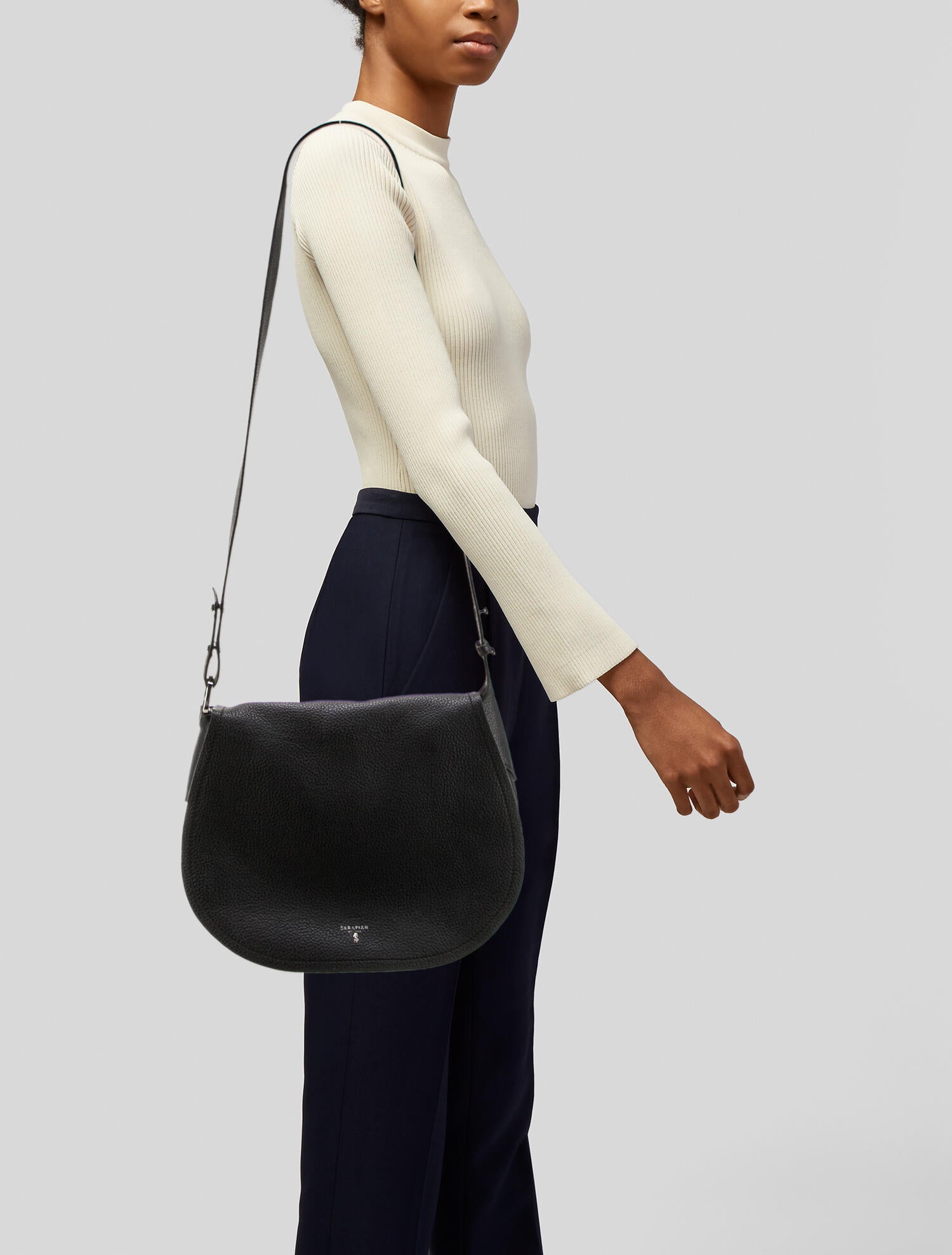 Serapian Leather Messenger Bag