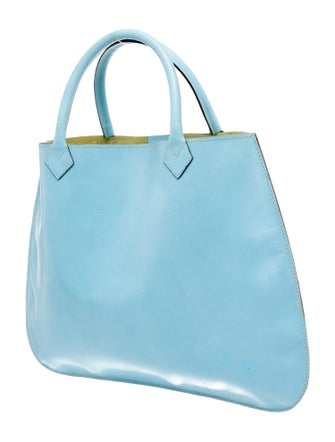 Serapian Leather Top Handle Bag