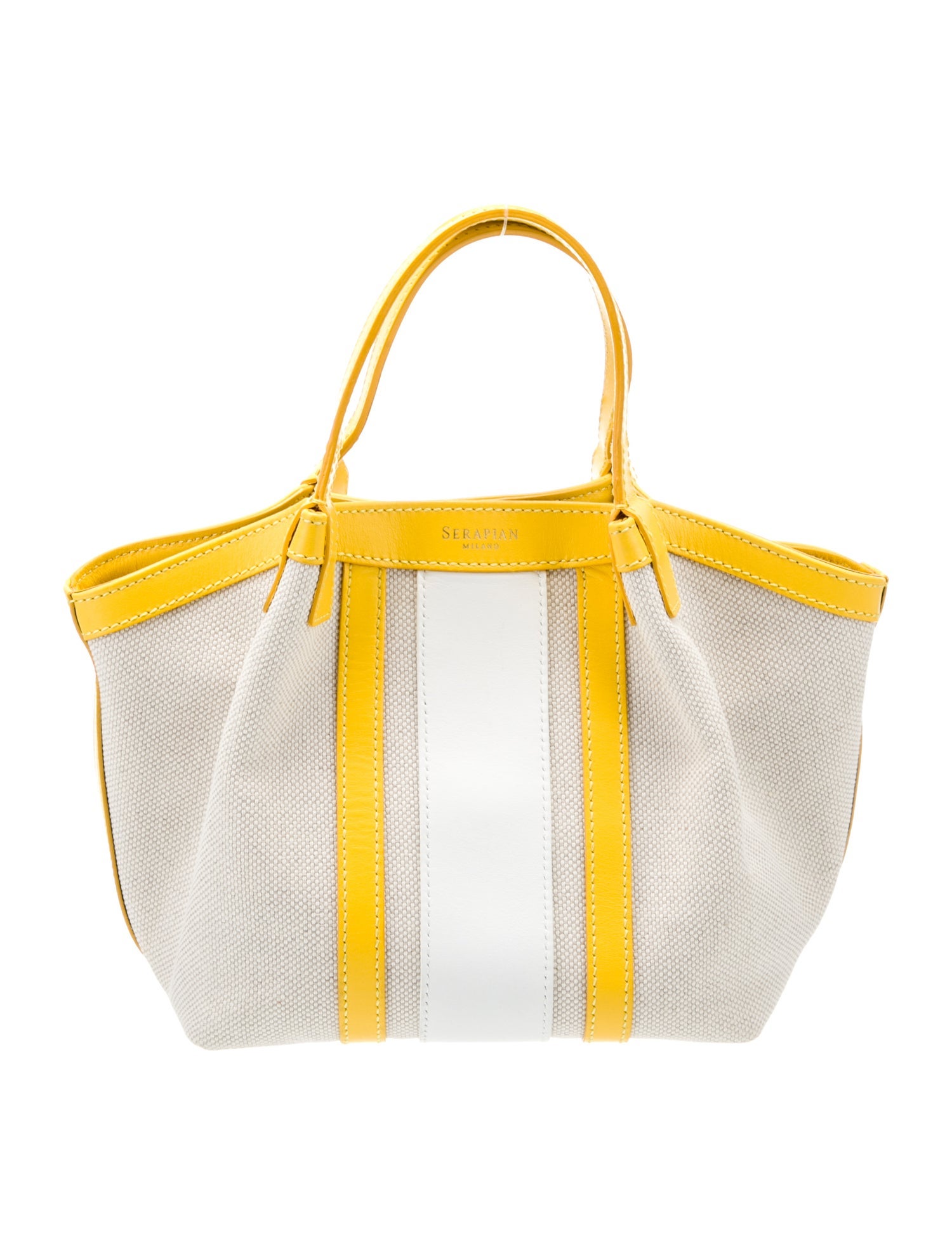 Serapian Canvas Top Handle Bag