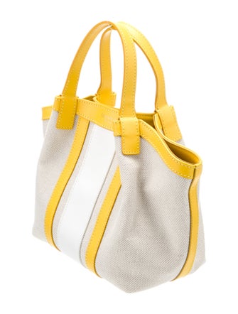 Serapian Canvas Top Handle Bag