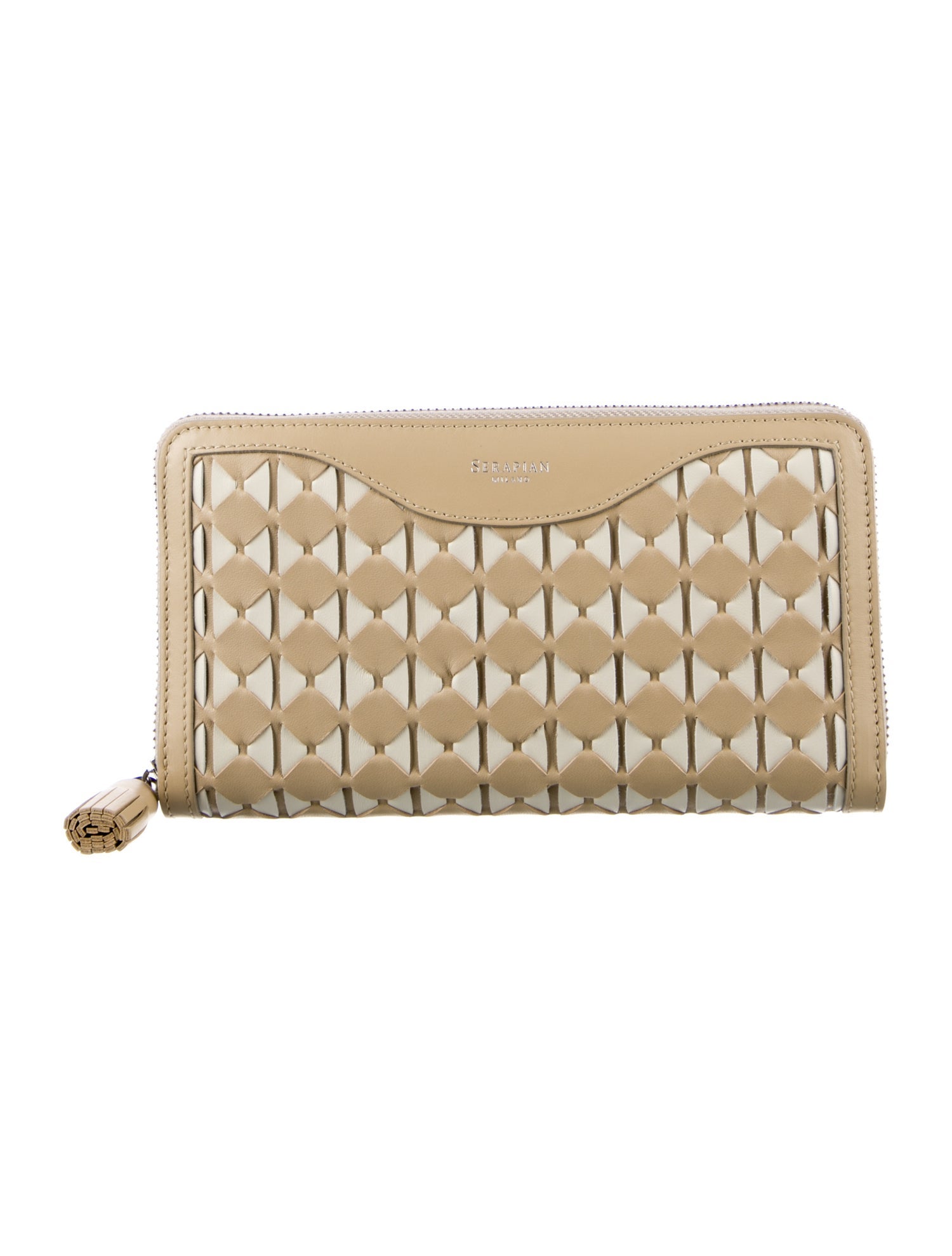 Serapian Leather Printed Continental Wallet w/ Tags