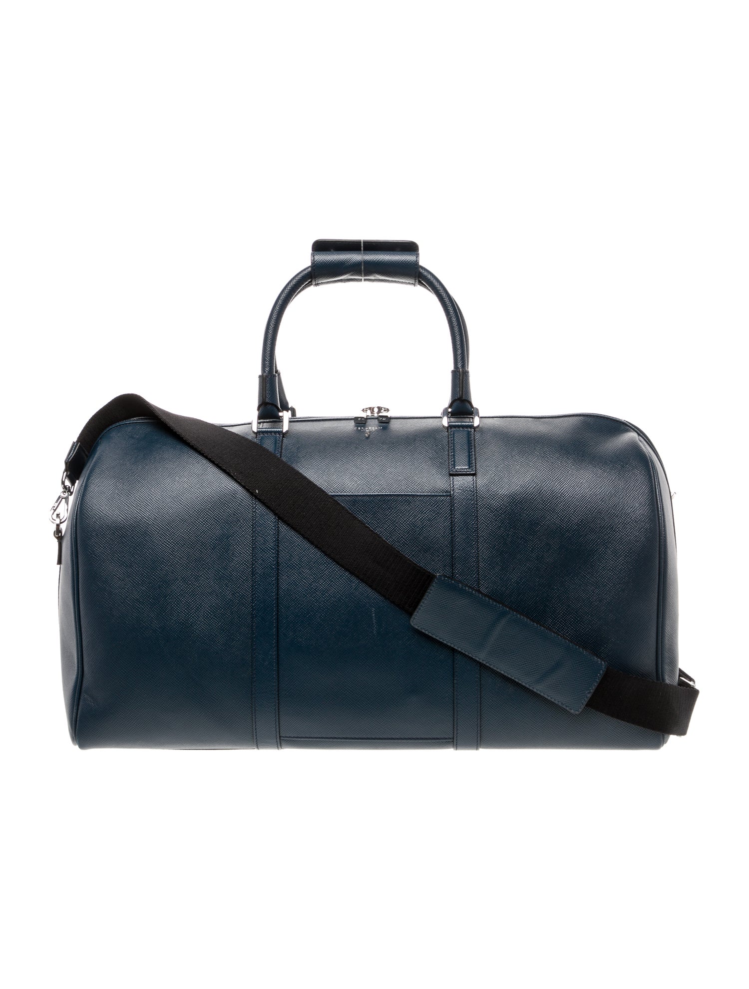Serapian mens blue leather carry on