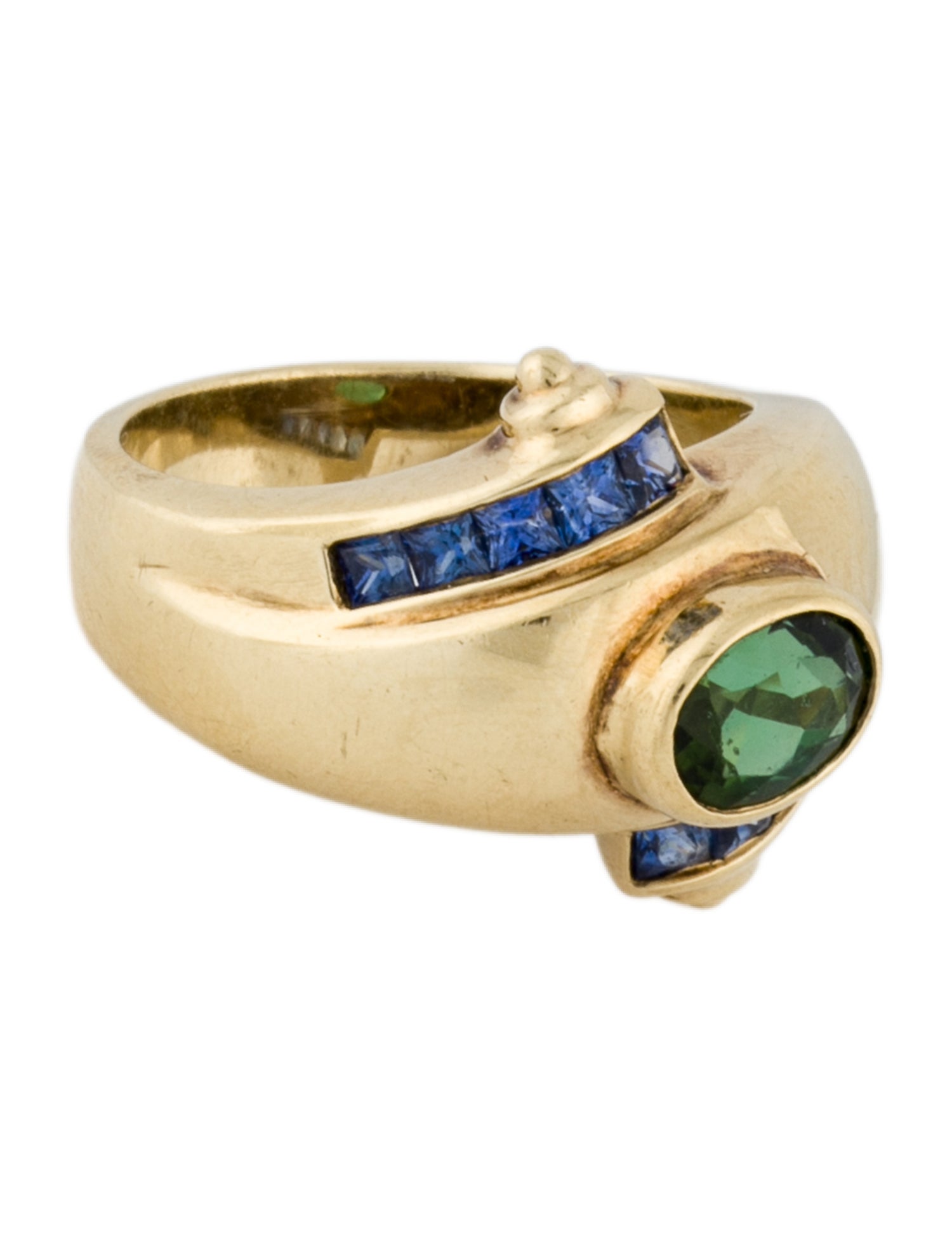 Sarosi by Timeless Gems 14K Sapphire & Tanzanite Ring