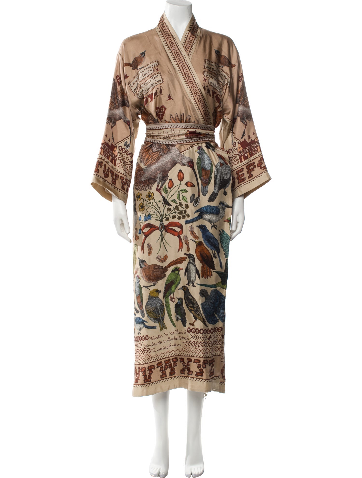 Sabina Savage Silk Printed Robe