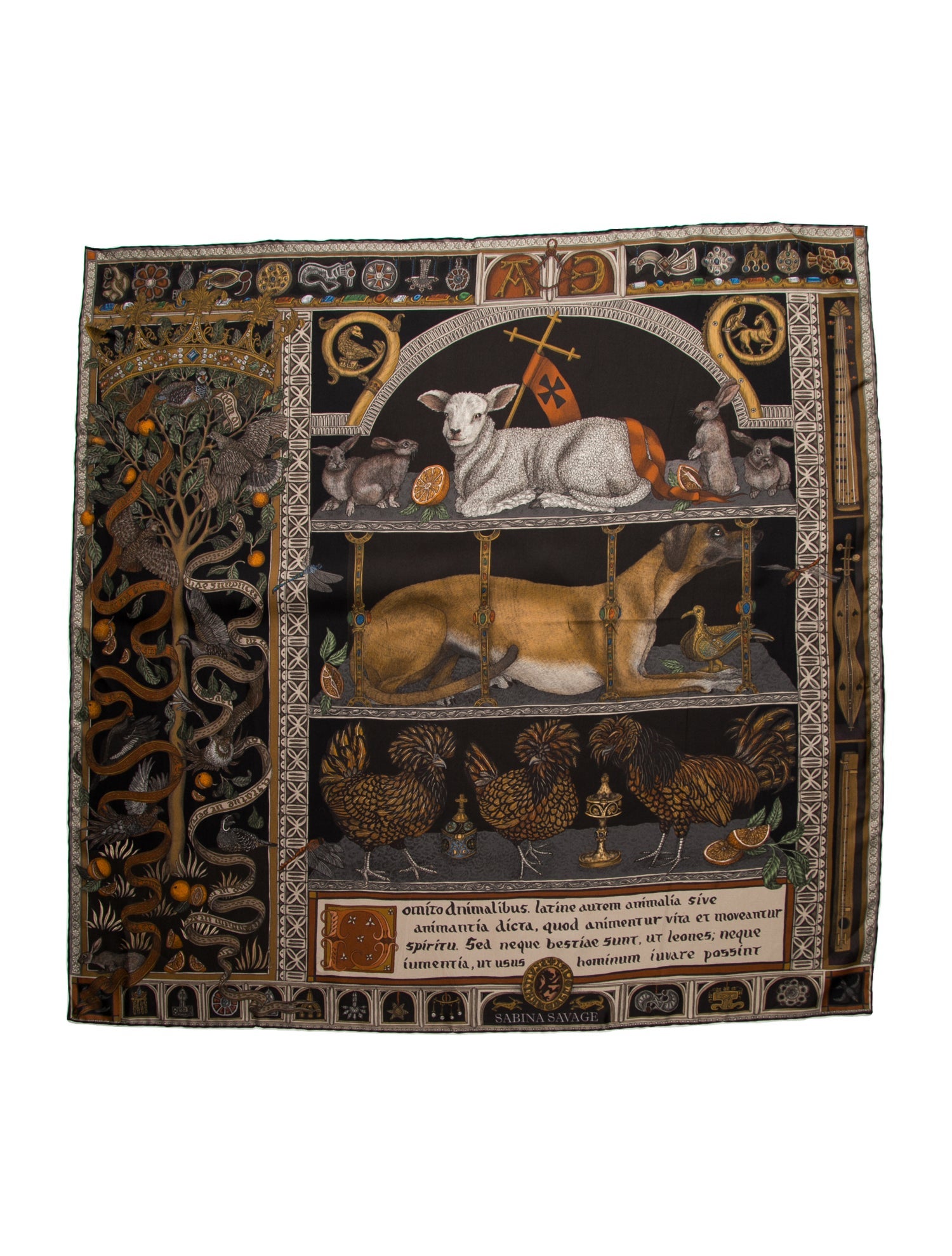 Sabina Savage Silk Printed Scarf