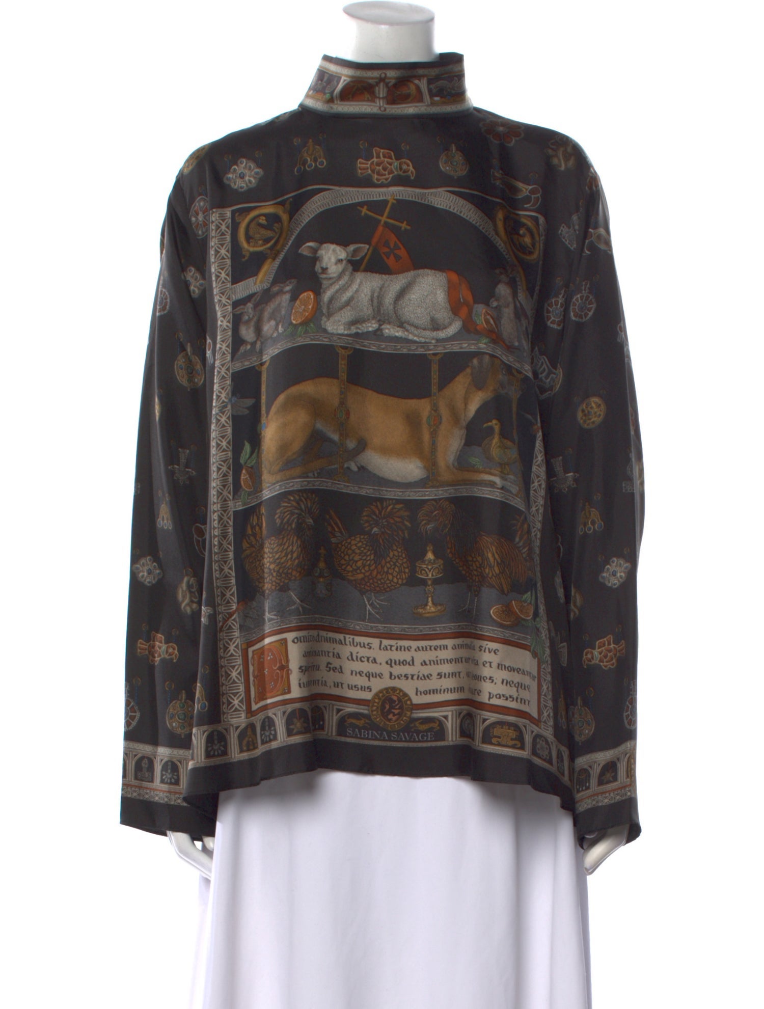 Sabina Savage Silk Printed Sweatshirt