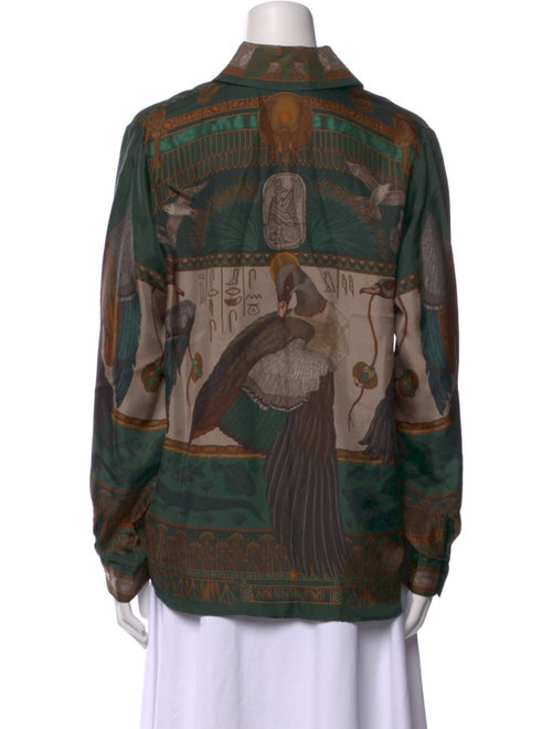 Sabina Savage Silk Printed Button-Up Top