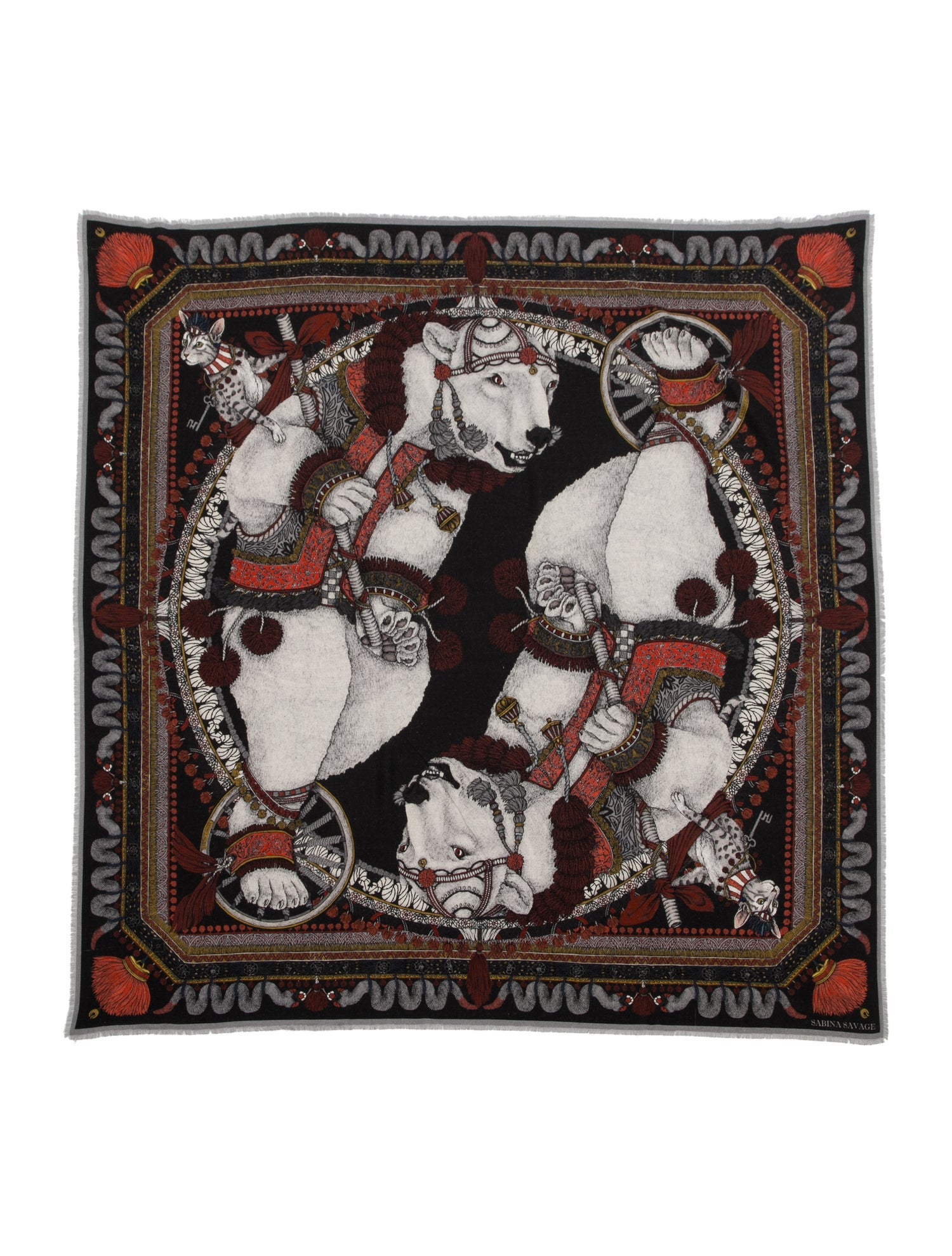 Sabina Savage Wool Printed Scarf
