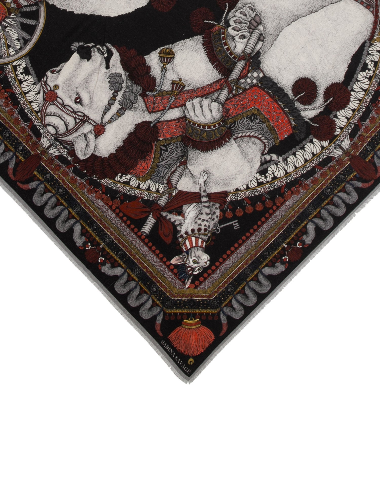 Sabina Savage Wool Printed Scarf