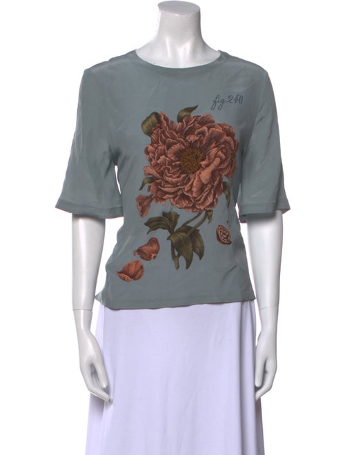 Sabina Savage Silk Graphic Print T-Shirt