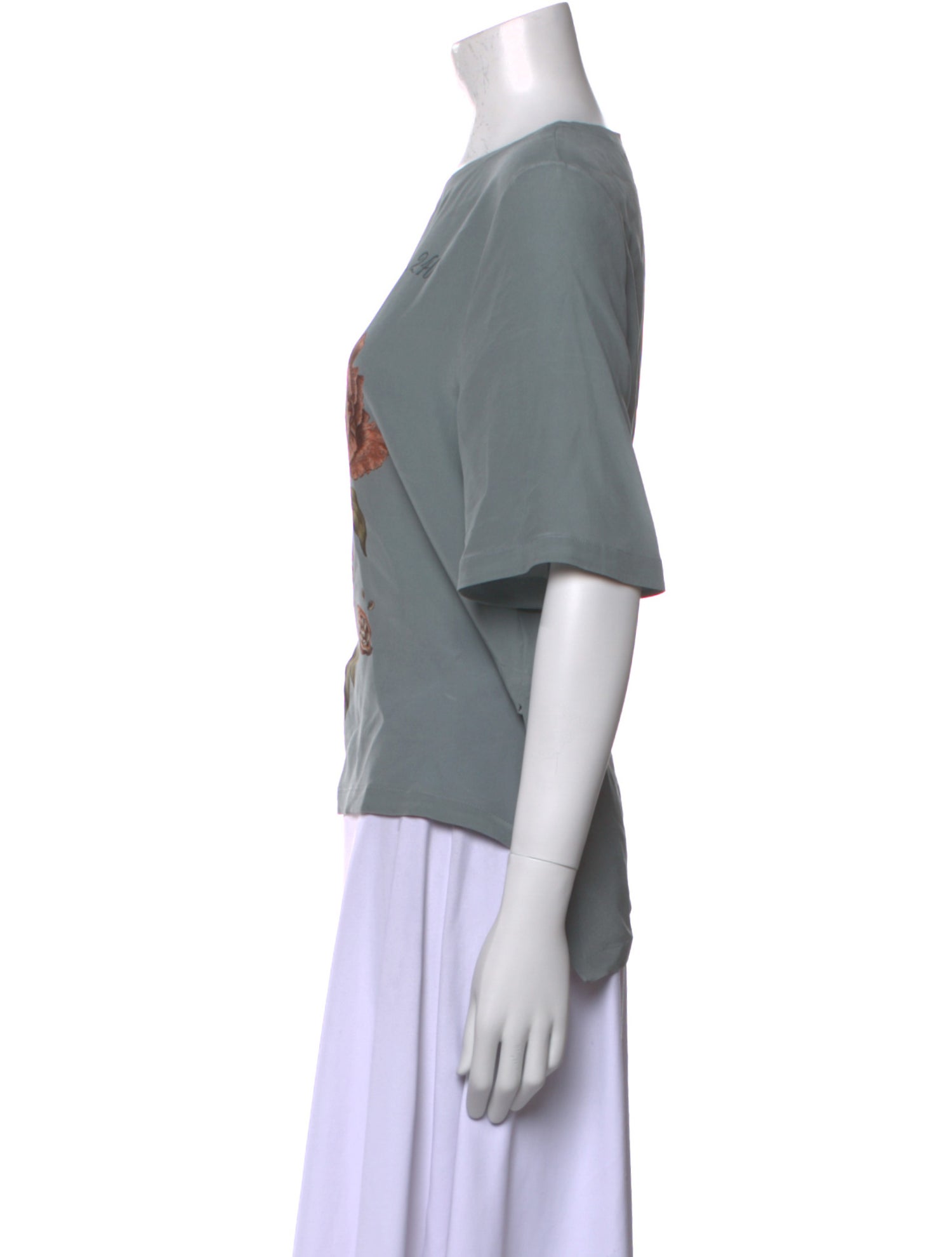 Sabina Savage Silk Graphic Print T-Shirt