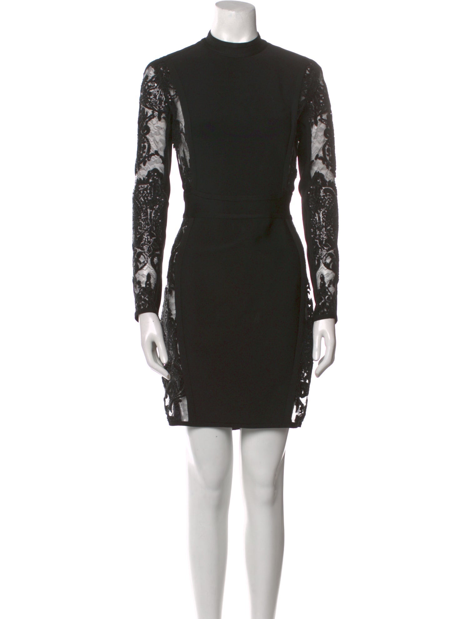 House of Campbell Mock Neck Mini Dress