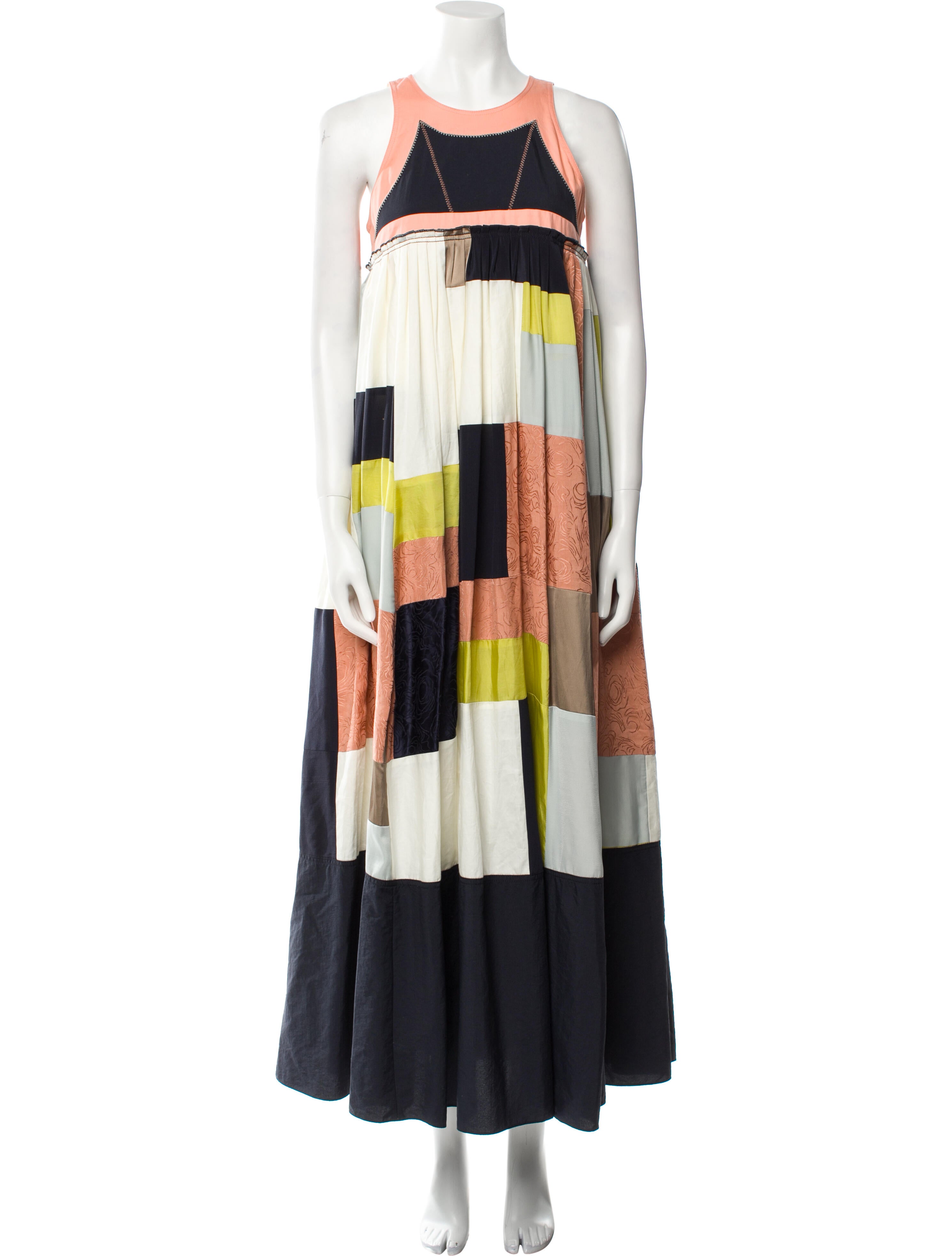 Ssone Striped Long Dress