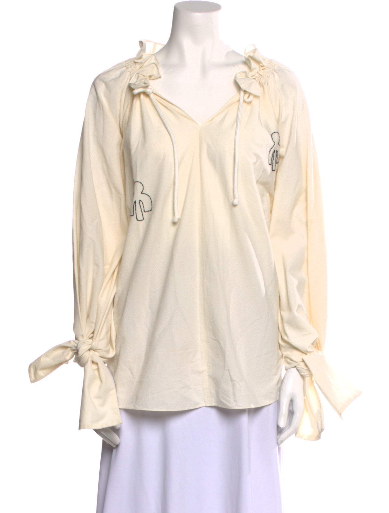 Ssone V-Neck Long Sleeve Blouse