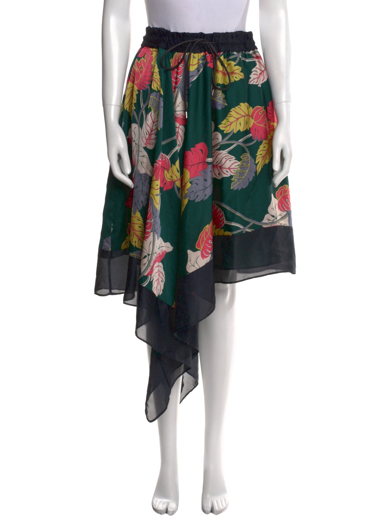Sacai x Sun Surf Floral Print Midi Length Skirt
