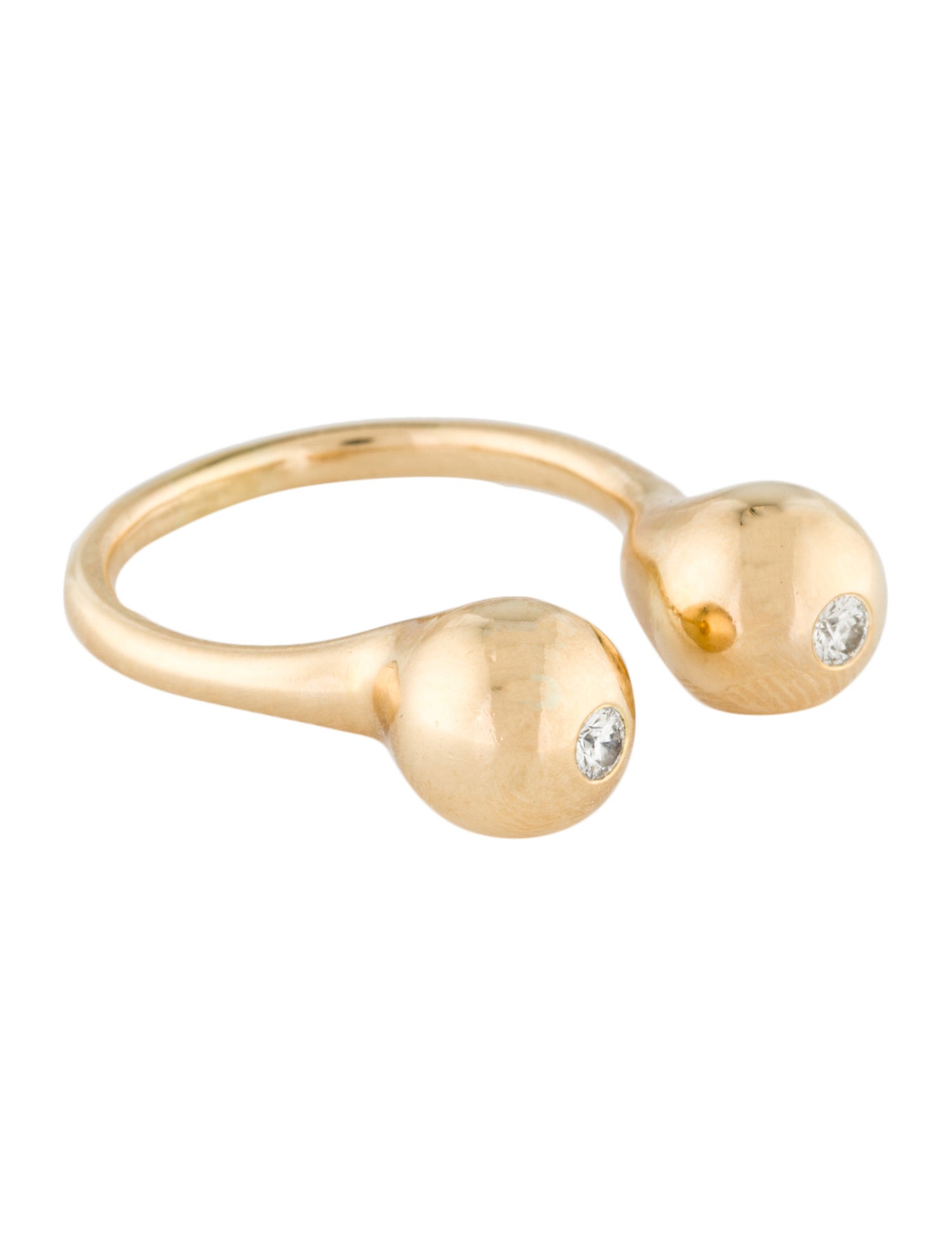 State Property 18K Diamond Split Ball Ring