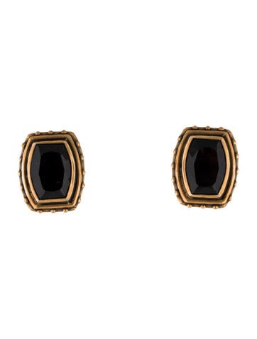 Stephen Dweck Smoky Quartz Beaded Clip-On Earrings
