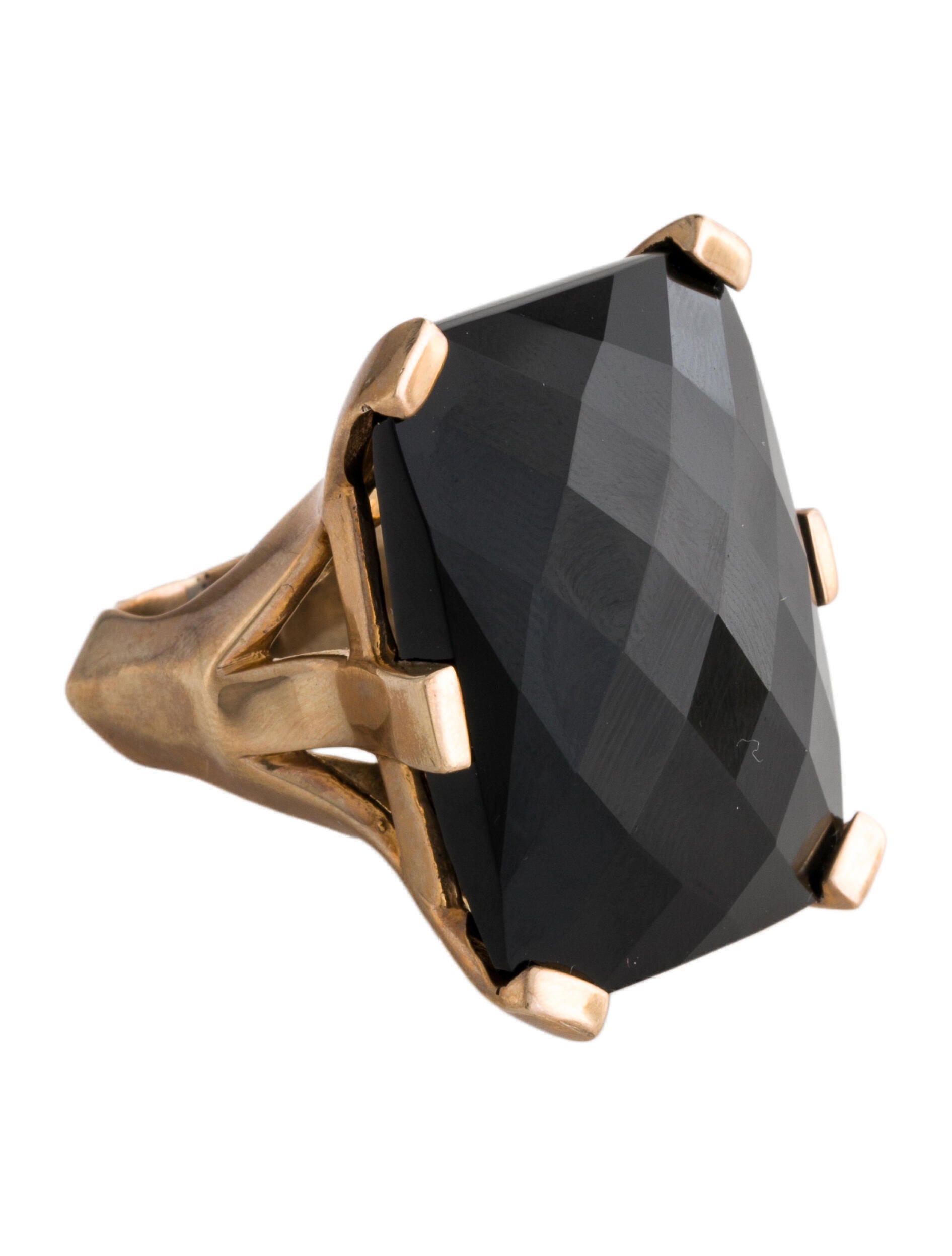 Stephen Dweck Black Stone Cocktail Ring - Bronze Cocktail Ring  