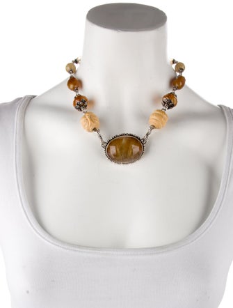 Stephen Dweck Pearl Multistone Beaded Necklace