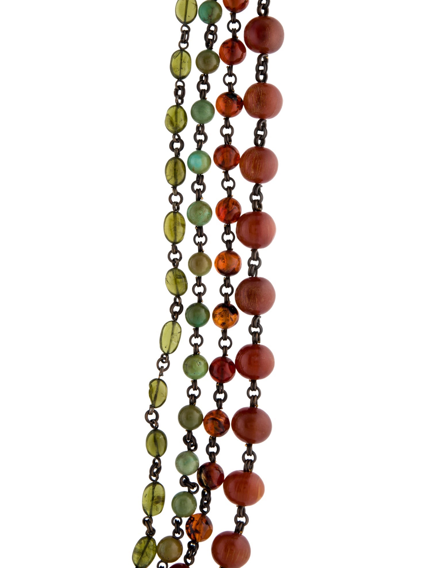 Stephen Dweck Amber & Resin Multistrand Necklace