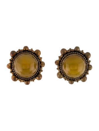 Stephen Dweck Chalcedony Round Earclips