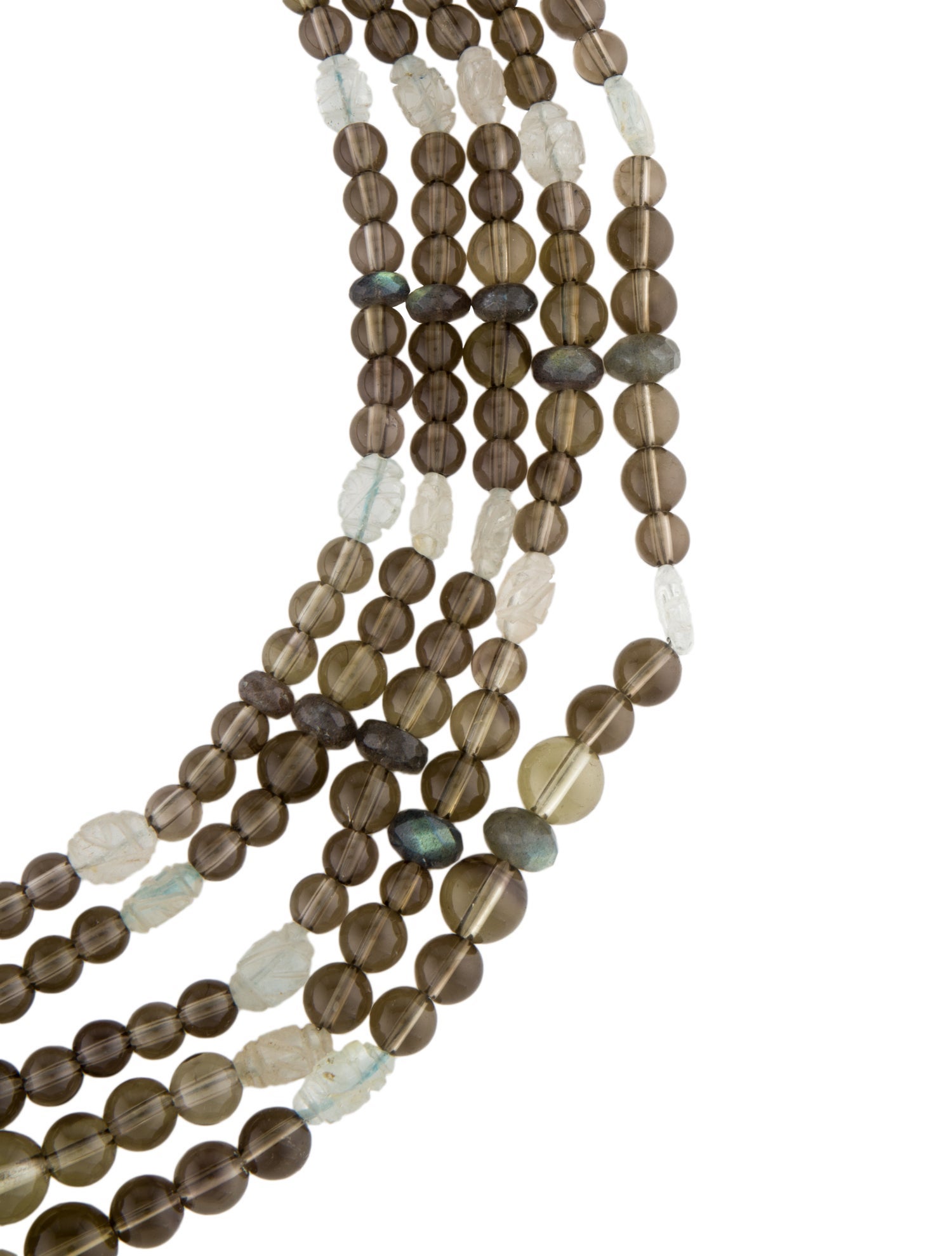 Stephen Dweck Three Strand Bead Collar Necklace