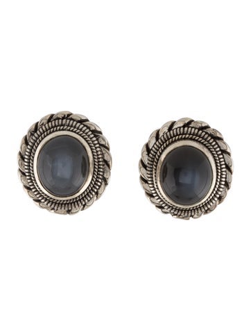 Stephen Dweck Clip-On Moonstone Earrings